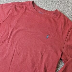 Polo‎ Ralph Lauren Boys Longsleeve Tshirt Crew Neck Dark Red Size Medium 10-12